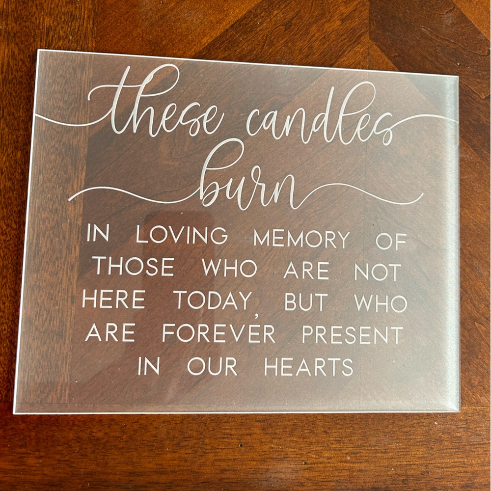 Memorial Table Sign - Picture 3 of 5